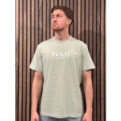 Guess - Cn Ss Guess Logo Contrast Stit - Groen
