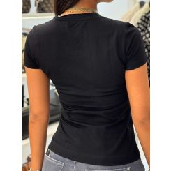 Guess - Cn Ss Guess Logo Tee - Zwart