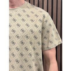 Guess - Cn Ss Jacquard 4G Knit Top - Beige