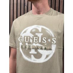 Guess - Cn Ss Patch Logo 4G Tee - Beige