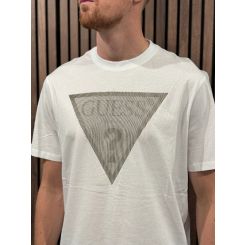 Guess - Cn Ss Triangle Logo Tee - Wit