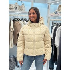 Guess - Daisy Puffer Logo Flock - Beige