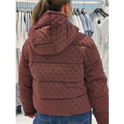 Guess - Daisy Puffer Logo Flock - Rood