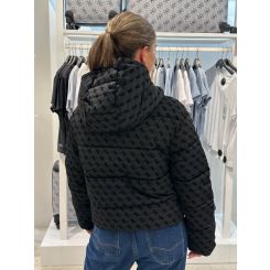 Guess - Daisy Puffer Logo Flock - Zwart