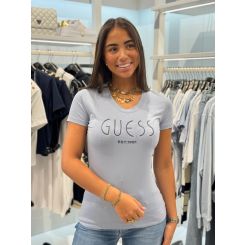 Guess - Cn Ss Guess Logo Tee - Blauw