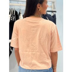 Guess Active - Peony Aop Embroidery Boxy Tee - Roze