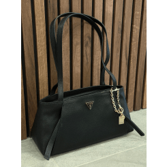 Guess - Devon Shoulder Satchel - Zwart