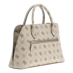 Guess - Emelie Logo 2 Comp Satchel - Beige