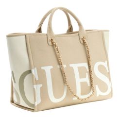 Guess - Guess Logo Beach Maxi Bag - Beige