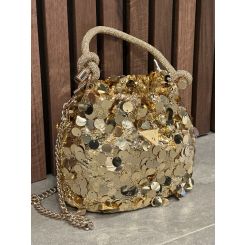 Guess - Holiday Shine Mini Pouch - Goud