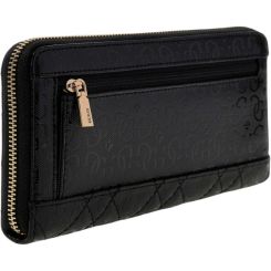 Guess - Isemay Slg Large Zip Around - Zwart