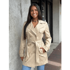 Guess - Juliane Trench Double Collar - Beige
