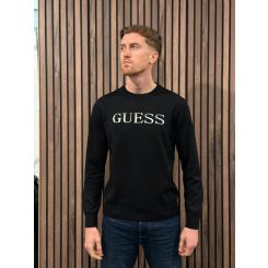 Guess - Kane Cn Shaded Logo Swtr - Zwart