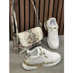 Guess - Lefia Flap Shoulder Bag - Beige