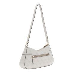 Guess - Leona Logo Shoulder Bag - Beige