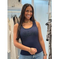 Guess - Logo Script Tank Top - Blauw