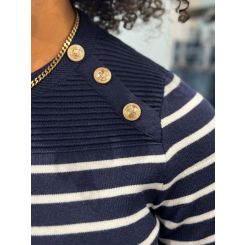 Guess - Ls Cn Helen Swtr - Blauw