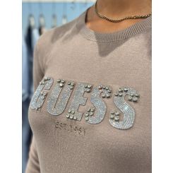 Guess - Ls Cn Reyna Logo Swtr - Beige