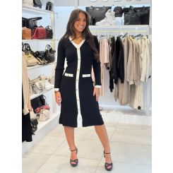 Guess - Ls Vn Laurel Swtr Dress - Zwart