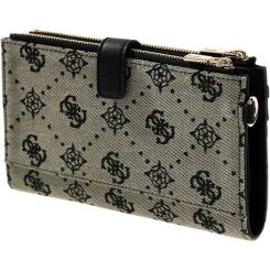 Guess - Melinda Logo Slg Dbl Zip Ornzr - Zwart