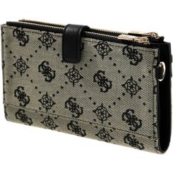 Guess - Melinda Logo Slg Dbl Zip Ornzr - Zwart