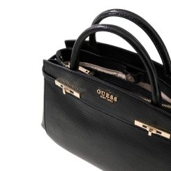 Guess - Melinda Triple Comp Satchel - Zwart