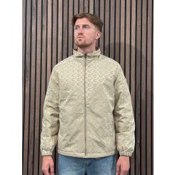 Guess - Monogram Hooded Jacket - Beige