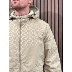 Guess - Monogram Hooded Jacket - Beige