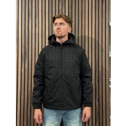 Guess - Monogram Hooded Jacket - Zwart