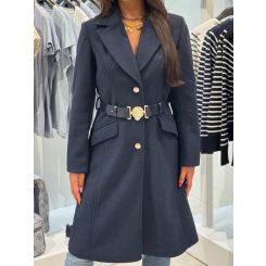Guess - New Patrice Belted Coat - Blauw