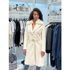 Guess - New Patrice Belted Coat - Wit