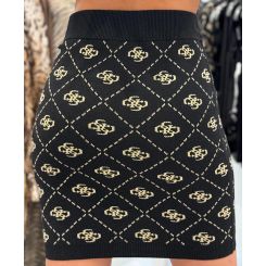 Guess - Sarah 4G Skirt Swtr - Zwart