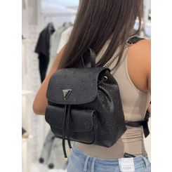 Guess - Cresidia Small Flap Backpack - Zwart