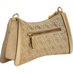 Guess - Dili Top Zip Shoulder Bag - Goud