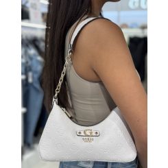 Guess - Gerty Top Zip Shoulder Bag - Wit