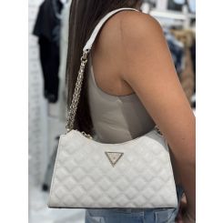Guess - Giully Top Zip Shoulder Bag - Wit