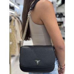 Guess - Fedora Flap Shoulder Bag - Zwart