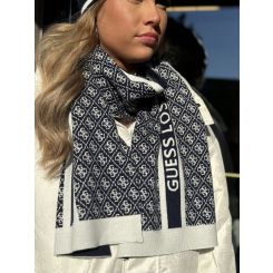 Guess - Sevyn 4G Logo Scarf Swtr - Blauw