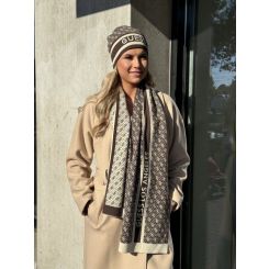 Guess - Sevyn 4G Logo Scarf Swtr - Bruin