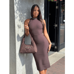 Guess - Sl Ottoman Curve Swtr Dress - Bruin