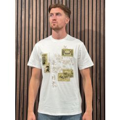 Guess - Ss Bsc Japanese Stamps Tee - Wit