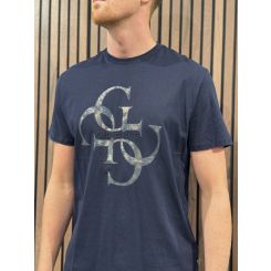 Guess - Ss Bsc Shimmer Quattro G Tee - Blauw
