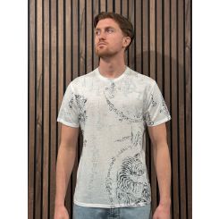 Guess - Ss Bsc Southeast Burnout Tee - Wit