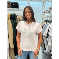 Guess - Ss Cn La Stars Tee - Roze