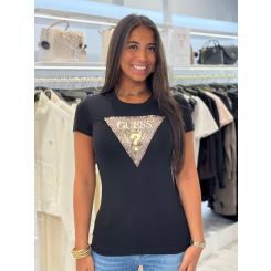 Guess - SS CN Snake Triangle Tee - Zwart