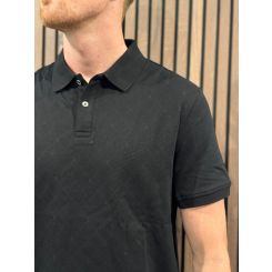 Guess - Ss Jacquard Allover Polo - Zwart