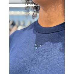 Guess - SS Licia Mock NK Top - Blauw
