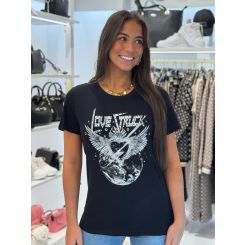 Guess - Ss Love Struck Easy Tee - Zwart