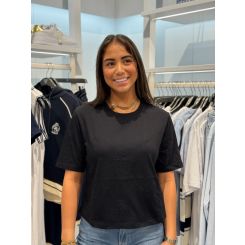 Guess Active - Peony Aop Embroidery Boxy Tee - Zwart