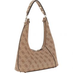 Guess - Calista Top Zip Shoulder Bag - Beige